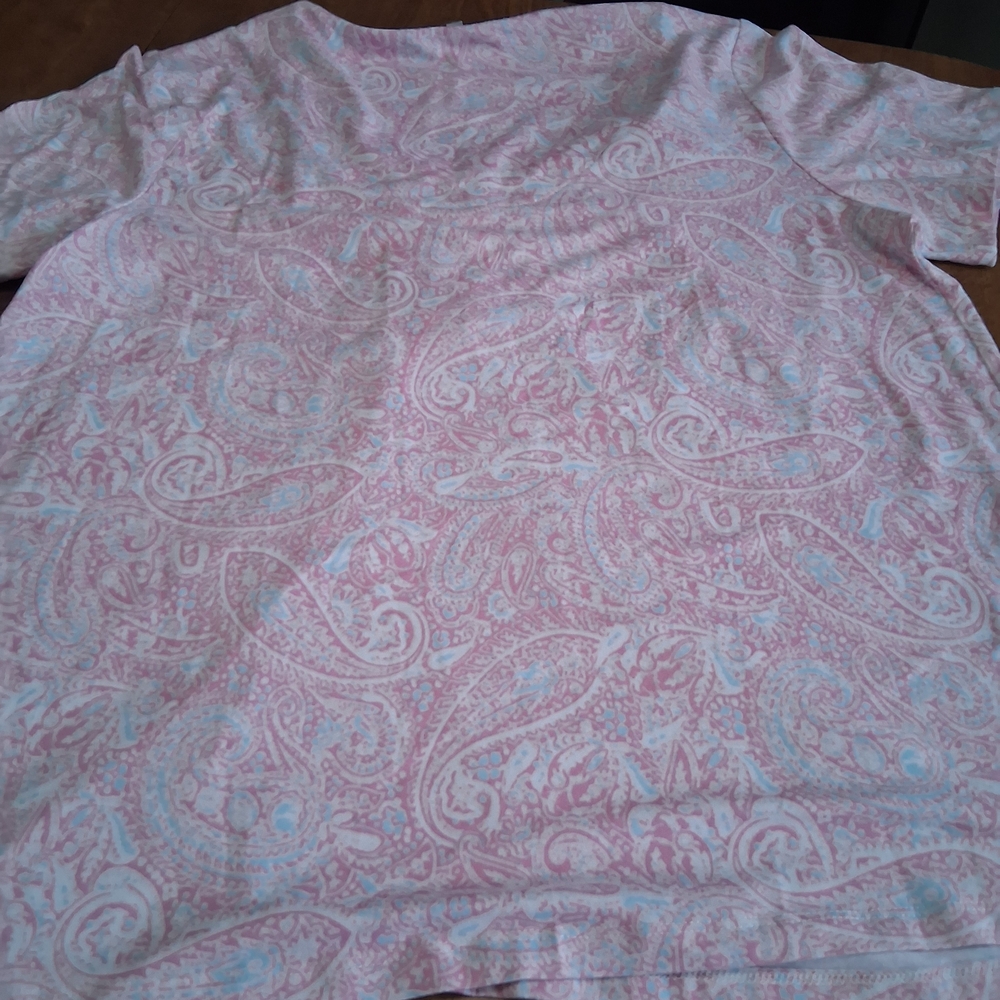 Midnight by Carole Hochman Pink Paisley Top And Shorts Pajama Set